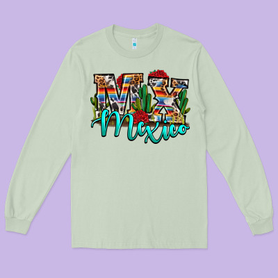 Mx Mexico Long Sleeve Tee Designed By Ranaportraitstore
