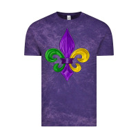 Cloud Purple mardi gras fleur de lis Vintage Tee - LillyAllenDesigns