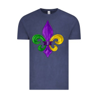 Vintage Denim mardi gras fleur de lis Vintage Tee - LillyAllenDesigns