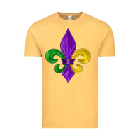 Vintage Mustard mardi gras fleur de lis Vintage Tee - LillyAllenDesigns