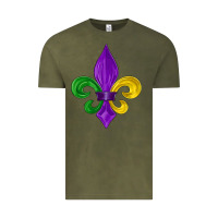 Vintage Olive mardi gras fleur de lis Vintage Tee - LillyAllenDesigns