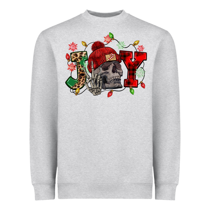 Christmas Joy Skeleton Heavyweight Sweatshirt by NancyCooperArtShop | Teevron