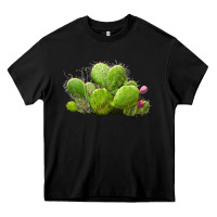 Black desert prickly pear cactus Heavy Core Tee - LillyAllenDesigns