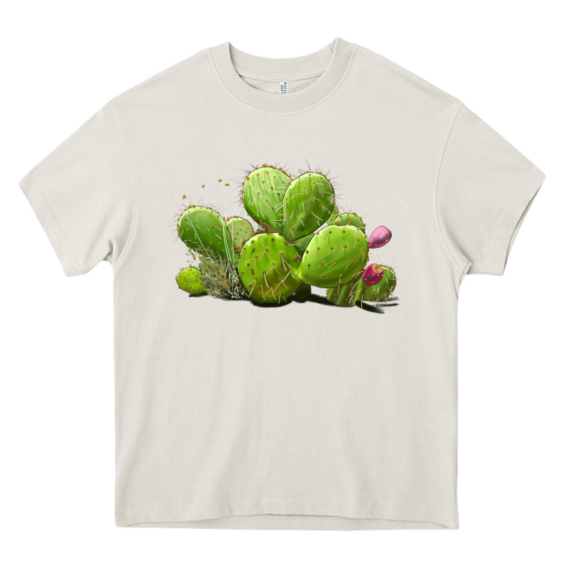 Desert Prickly Pear Cactus Heavy Core Tee by LillyAllenDesigns | Teevron