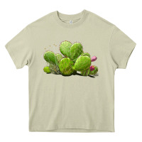 Mossy desert prickly pear cactus Heavy Core Tee - LillyAllenDesigns