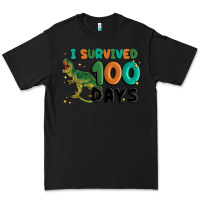Black i survived 100 days Premium Tee - MaliasSmallBusiness