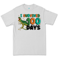 Dove Grey i survived 100 days Premium Tee - MaliasSmallBusiness