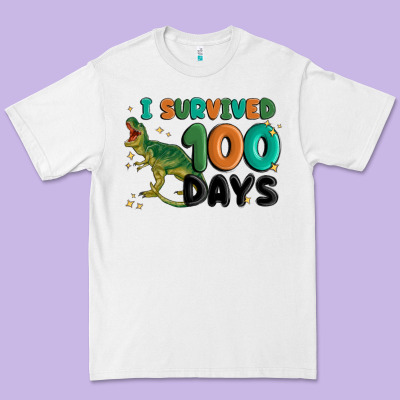 I Survived 100 Days Premium Tee Designed By Maliassmallbusiness