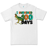 White i survived 100 days Premium Tee - MaliasSmallBusiness