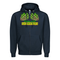 Navy Shake Your Shamrocks St. Patrick's Day Zipper Hoodie - CowGirlArtShop