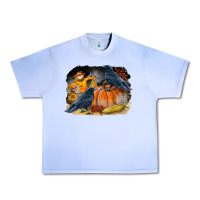 Grape Ice Fall Background With Crow Urban Heavy Tee - LillyAllenDesigns