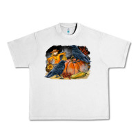 Lunar Rock Fall Background With Crow Urban Heavy Tee - LillyAllenDesigns