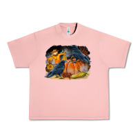 Salmon Fall Background With Crow Urban Heavy Tee - LillyAllenDesigns