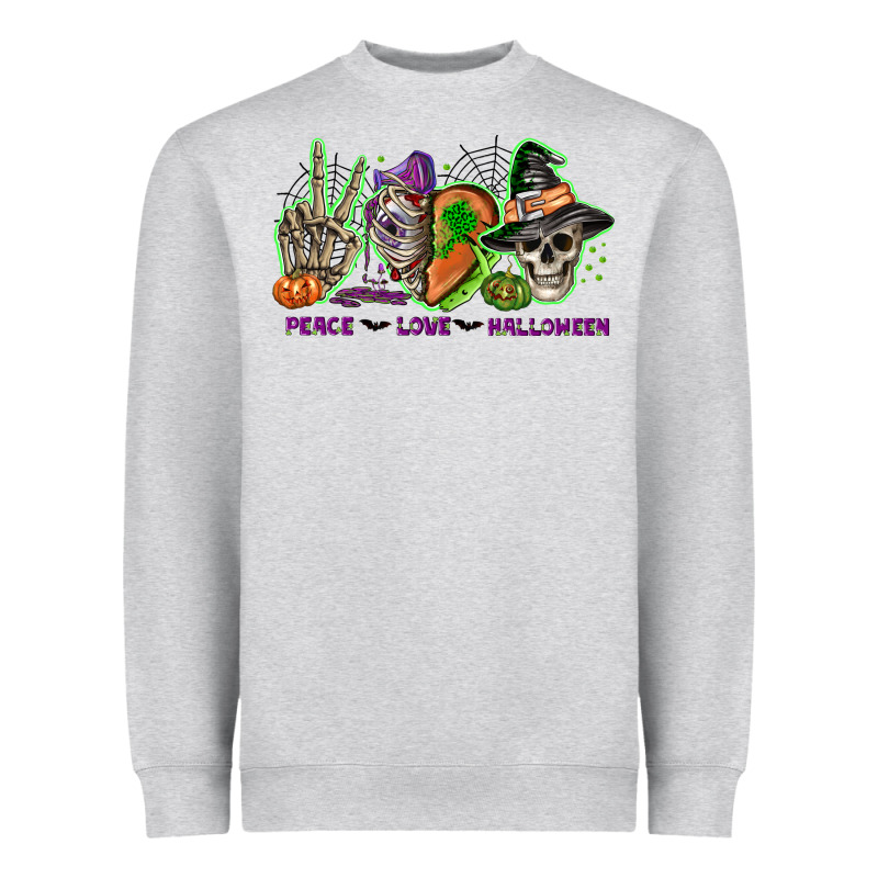 Peace Love Halloween Heavyweight Sweatshirt by NancyCooperArtShop | Teevron