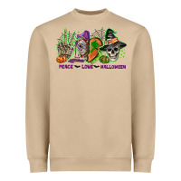 Mushroom Peace love Halloween Heavyweight Sweatshirt - NancyCooperArtShop