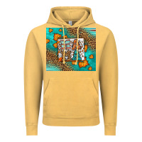 Vintage Mustard Fall Autumn Leopard Serape Mama Vintage Hoodie - LillyAllenDesigns