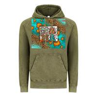 Vintage Olive Fall Autumn Leopard Serape Mama Vintage Hoodie - LillyAllenDesigns