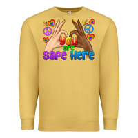 Antique Gold LGBTQ+ You Are Safe Here Premium Sweatshirt - BundleAndBundleShop