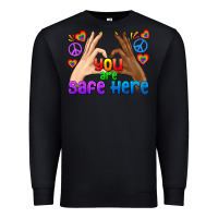 Black LGBTQ+ You Are Safe Here Premium Sweatshirt - BundleAndBundleShop