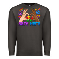 Smoke LGBTQ+ You Are Safe Here Premium Sweatshirt - BundleAndBundleShop