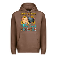 Chestnut just a girl who loves chickens Premium Hoodie - OliviaCreatesArt