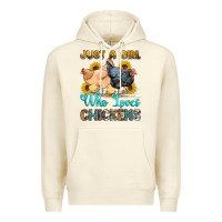 Sandshell just a girl who loves chickens Premium Hoodie - OliviaCreatesArt