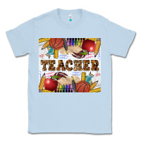 Dusty Blue Western Teacher Tumbler Classic Tee - LillyAllenDesigns