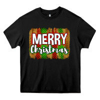 Black merry christmas brushstroke Heavy Core Tee - Jasminsmagicworld
