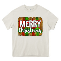 Cream merry christmas brushstroke Heavy Core Tee - Jasminsmagicworld
