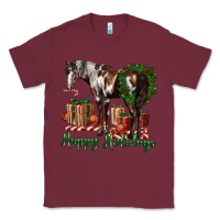 Burgundy happy holidays mustang horse Classic Tee - LillyAllenDesigns