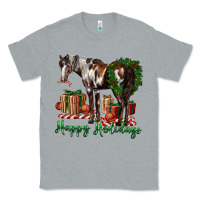 Heather Grey happy holidays mustang horse Classic Tee - LillyAllenDesigns