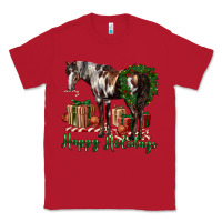 Red happy holidays mustang horse Classic Tee - LillyAllenDesigns