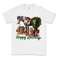White happy holidays mustang horse Classic Tee - LillyAllenDesigns