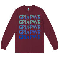 Burgundy Girl Power Peace Long Sleeve Tee - Bettercallsaul