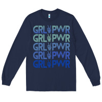 Navy Girl Power Peace Long Sleeve Tee - Bettercallsaul