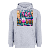 Heather Grey nail boss money hand and wine with gemstone leopard and zebra seamless Heavyweight Hoodie - BundleAndBundleShop