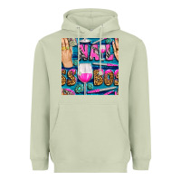 Matcha nail boss money hand and wine with gemstone leopard and zebra seamless Heavyweight Hoodie - BundleAndBundleShop