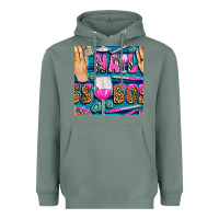 Sage nail boss money hand and wine with gemstone leopard and zebra seamless Heavyweight Hoodie - BundleAndBundleShop