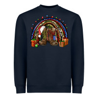 Navy Army Christmas rainbow Heavyweight Sweatshirt - NancyCooperArtShop