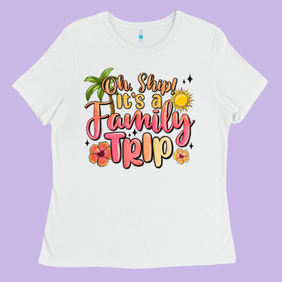 Oh Ship Its A Family Trip Summer Vacation Ladies Tee Designed By Maliassmallbusiness