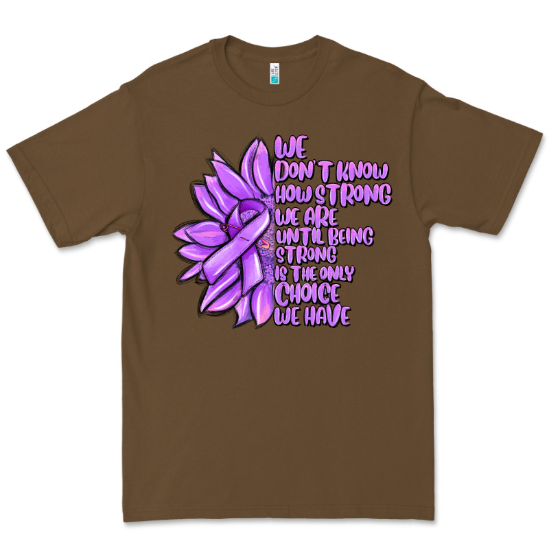 Purple Pancreatic Cancer Sunflower And Cancer Ribb Premium Tee by MaliasSmallBusiness | Teevron