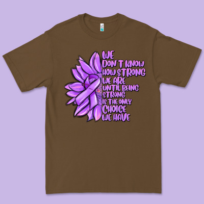 Purple Pancreatic Cancer Sunflower And Cancer Ribb Premium Tee Designed By Maliassmallbusiness