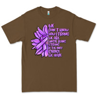 Cacao purple pancreatic cancer sunflower and cancer ribb Premium Tee - MaliasSmallBusiness