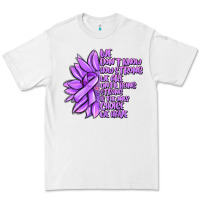 White purple pancreatic cancer sunflower and cancer ribb Premium Tee - MaliasSmallBusiness
