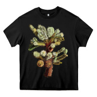 Black cholla tree cactus Heavy Core Tee - LillyAllenDesigns