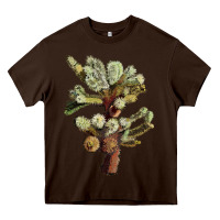 Chocolate Brown cholla tree cactus Heavy Core Tee - LillyAllenDesigns