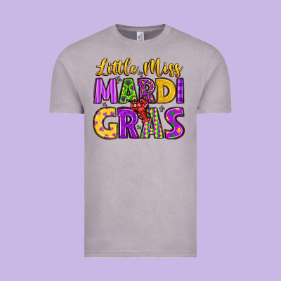 Little Miss Mardi Gras Vintage Tee Designed By Lillyallendesigns