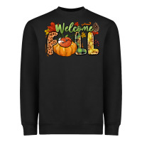 Black Welcome Fall Heavyweight Sweatshirt - NancyCooperArtShop