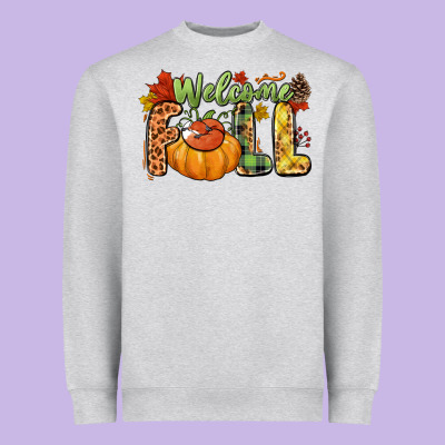 Welcome Fall Heavyweight Sweatshirt Designed By Nancycooperartshop
