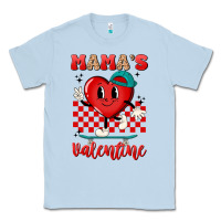 Dusty Blue skater heart valentines day art Classic Tee - LillyAllenDesigns